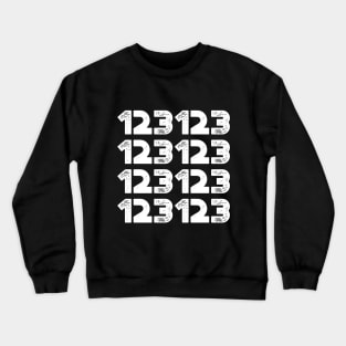 123123 12/31/23 New Year's Eve 2023 Vintage Retro (White) Crewneck Sweatshirt